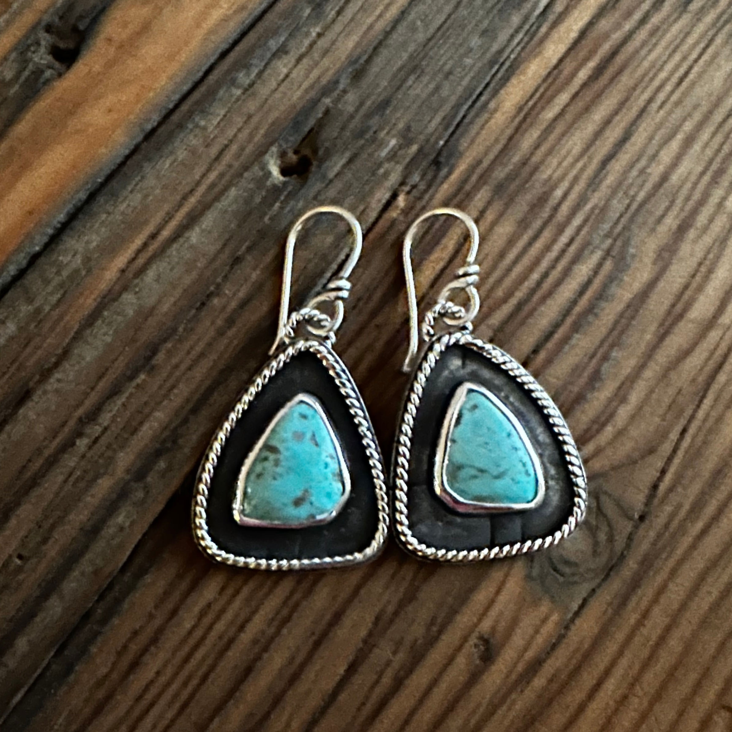 Triangle Turquoise Earrings 