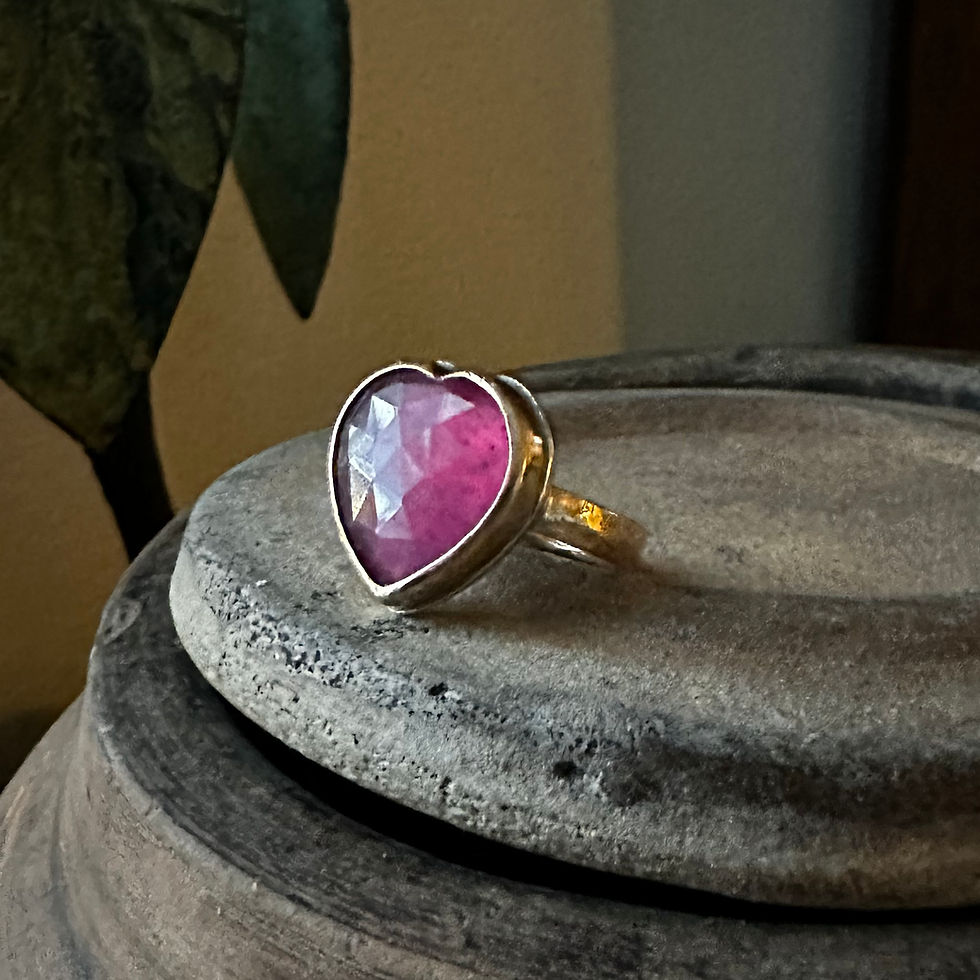 Thumbnail: Pink Tourmaline Heart Ring