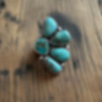 Thumbnail: Half Flower Turquoise Ring