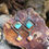 Thumbnail: Turquoise and Orange Spiny Oyster Diamond Earrings