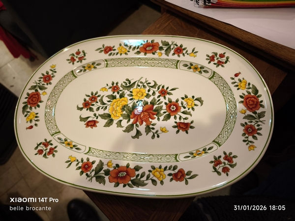 plat de service villeroy et boch modele summer day taille 41 x 28 cm