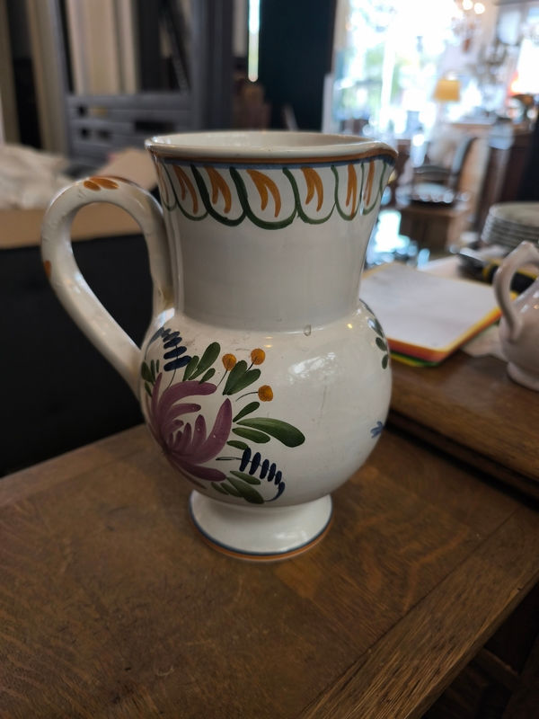 pichet decor nevers fait main hauteur 22 cm