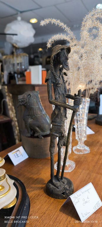 Miniature : statue en bronze peul hauteur 36 cm art africain