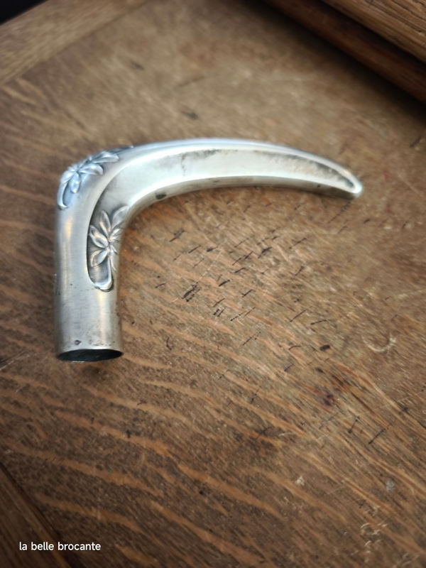 pommeau de canne en argent massif poinçon sanglier 25 grammes