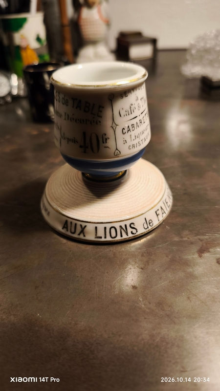 pyrogene service de table aux lions de faience paris