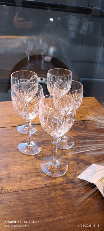 Miniatura: 5 verres a eau hauteur 21 cm diametre 8 cm reflets de france par tailleur lorrai