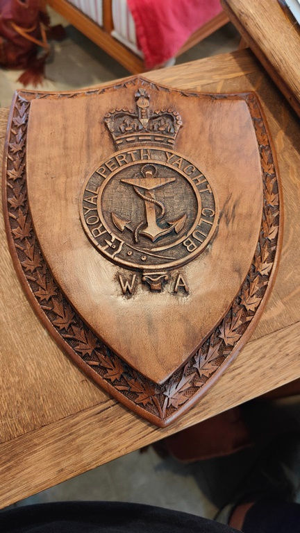 Miniature : tape de bouche en bois sculpte royal perth yacht club