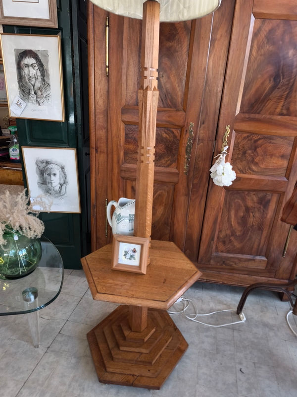 Miniatura: lampadaire en bois style art deco