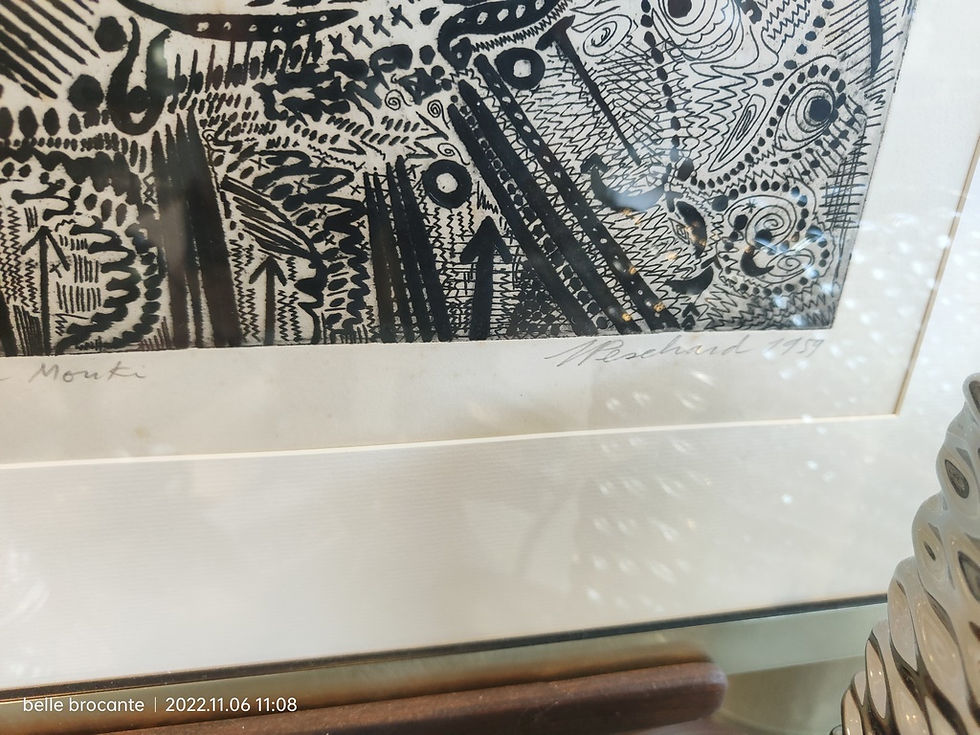 Miniature : ESTAMPE PAR JEAN PESCHARD SIGNEE POISSON MONKI 1959 EPREUVE D ARTISTE III SUR X