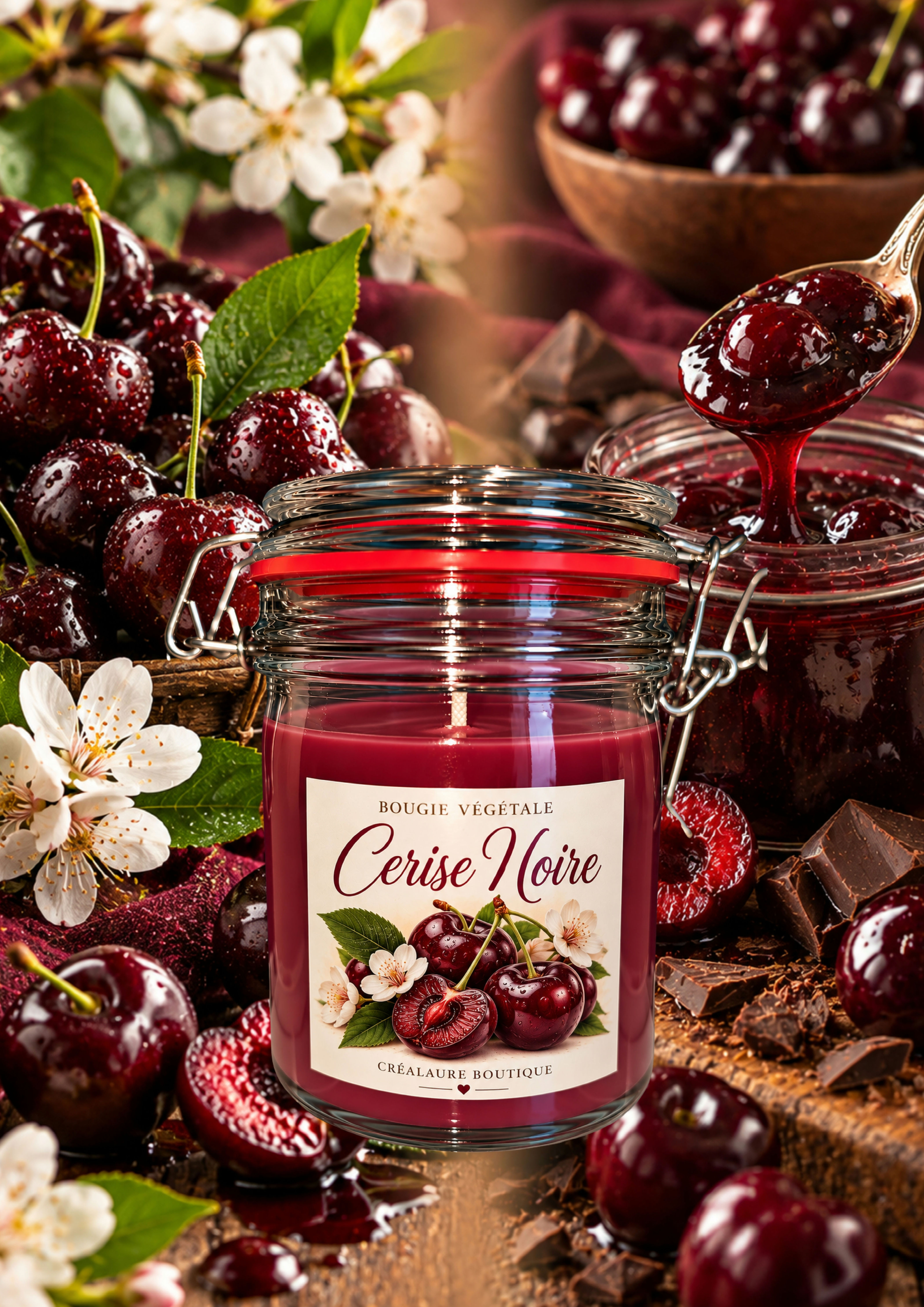 Bougie Cerise Noire