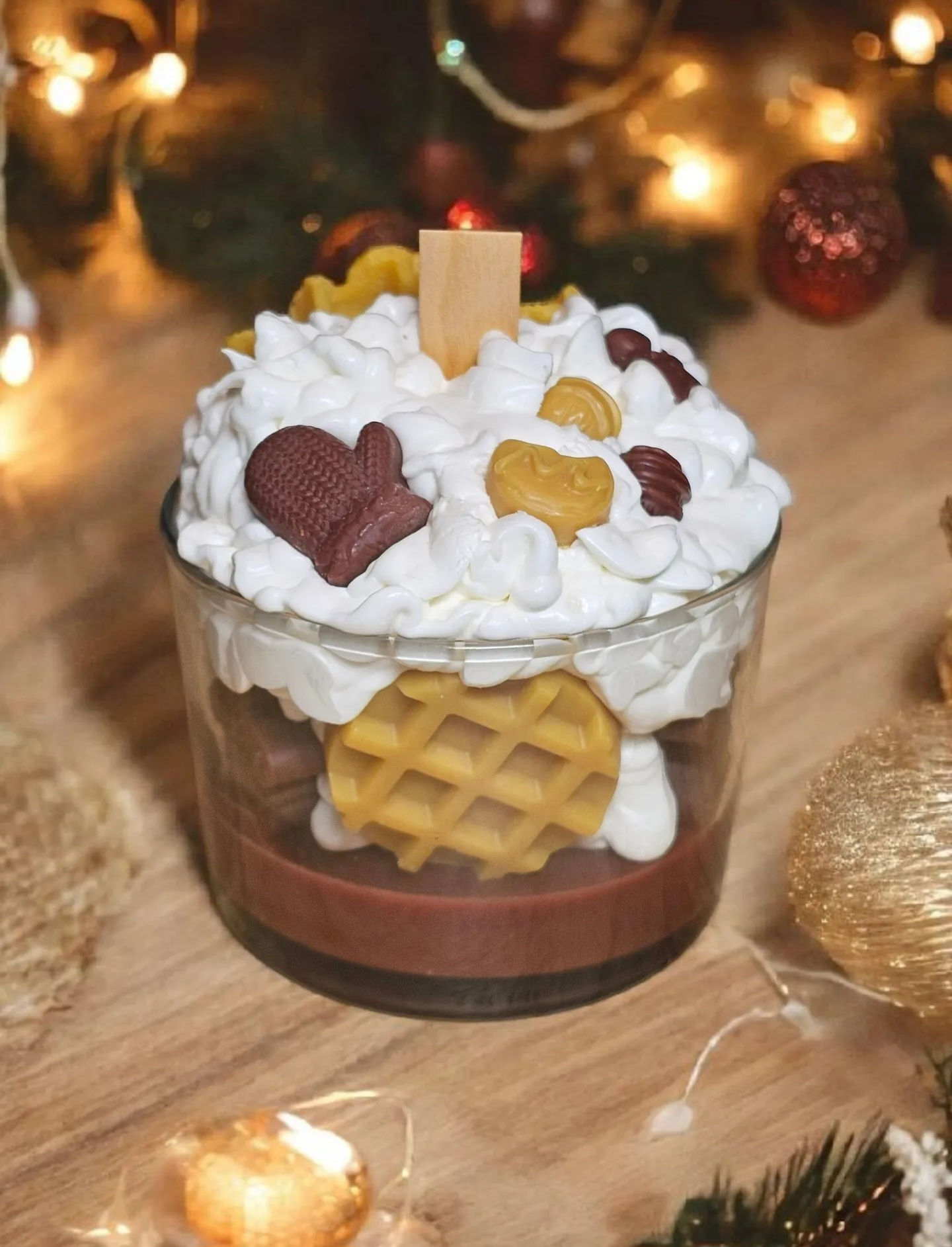 Bougie Noël Rocher Praliné 