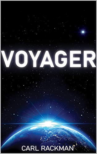 VOYAGER book cover by Carl Rackman with glowing planet