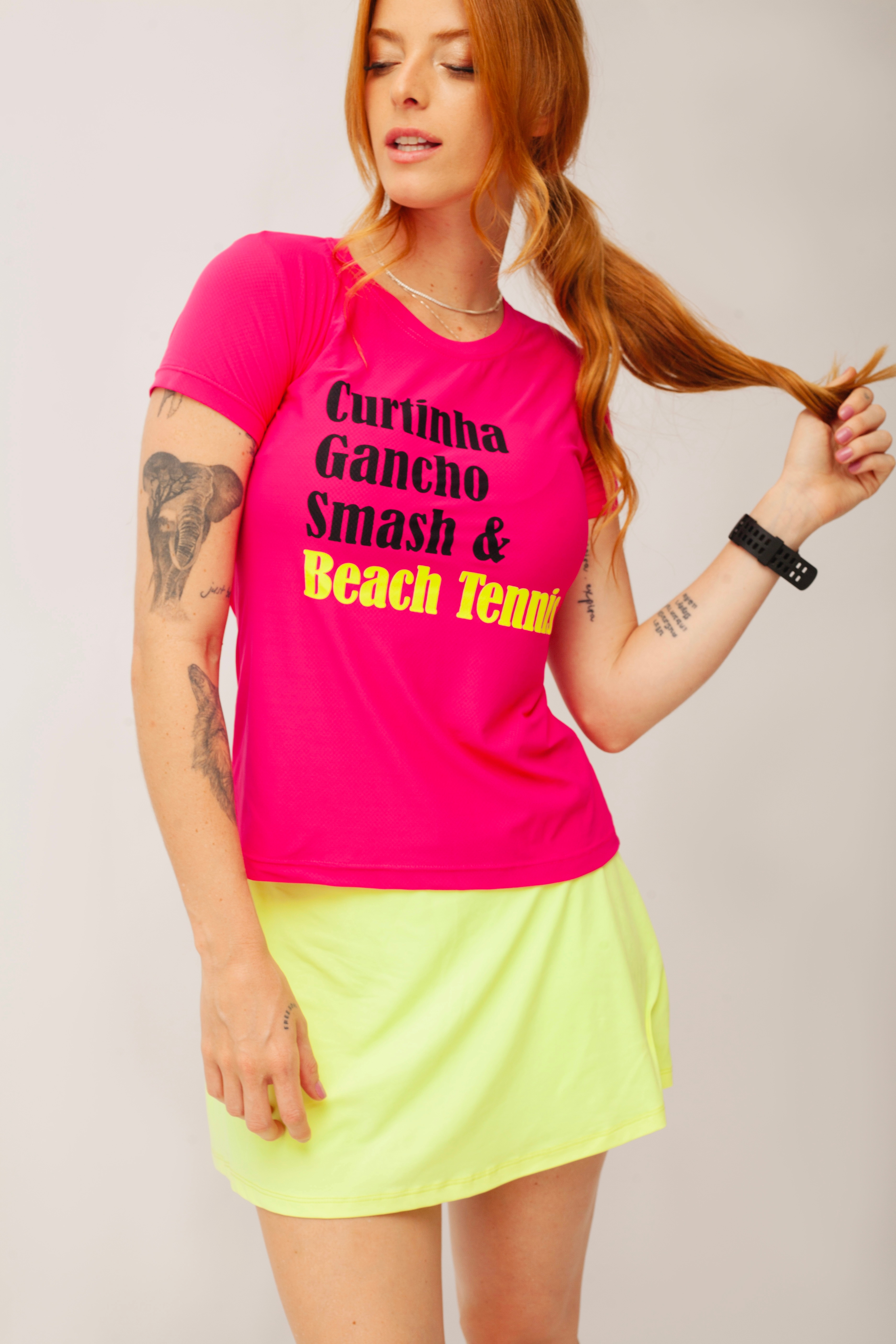 Baby look Curtinha, Gancho, Smash & BT- Rosa