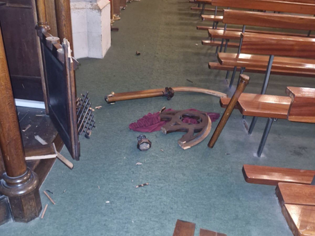 Église vandalisée à Mulhouse : un homme interpellé après des dégradations visant des symboles chrétiens