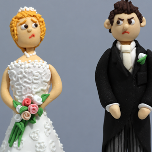 A married couple questioning if marriage is right for them