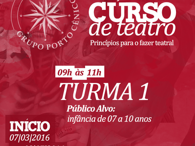 Porto Cênico abre quatro turmas de Teatro na Casa da Cultura Dide Brandão