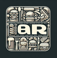 Una portada cuadrada para una página web de un bar con un diseño que representa una carta.