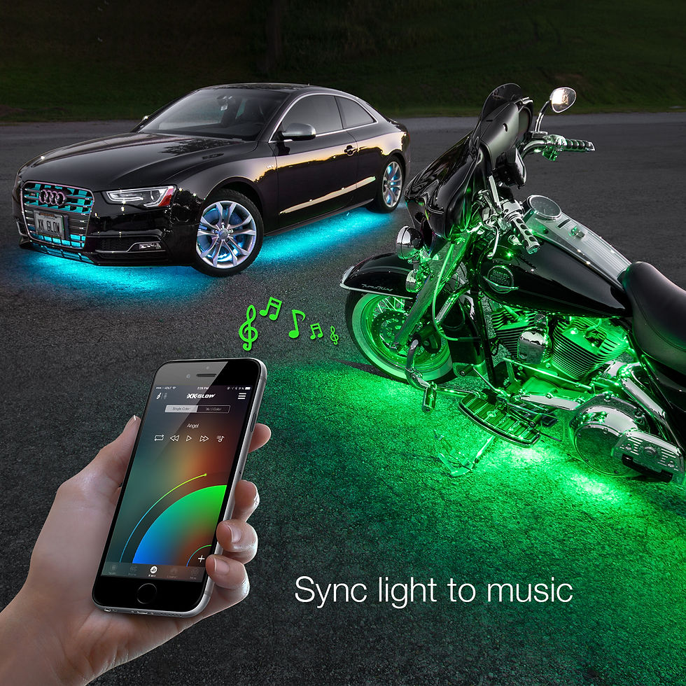 Thumbnail: 8pc 24" Slim Tube Under Glow App Control Under Car LED Accent Light Kit
