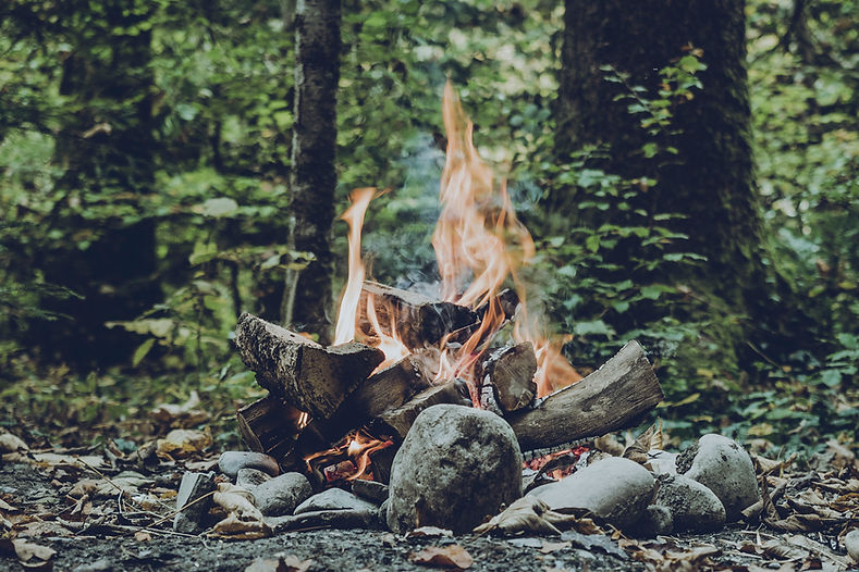 Lagerfeuer in einem Feuerevent