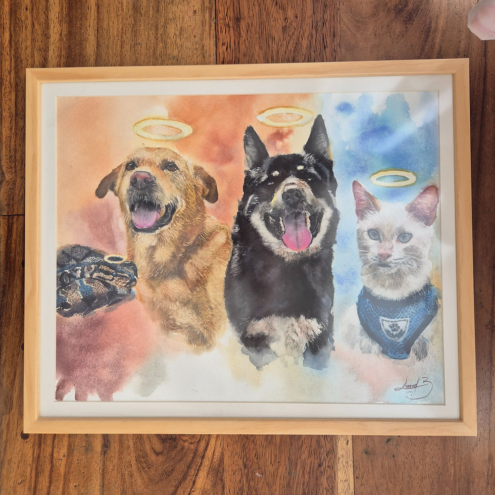 Thumbnail: Realistic Portrait - 3 or More Pets