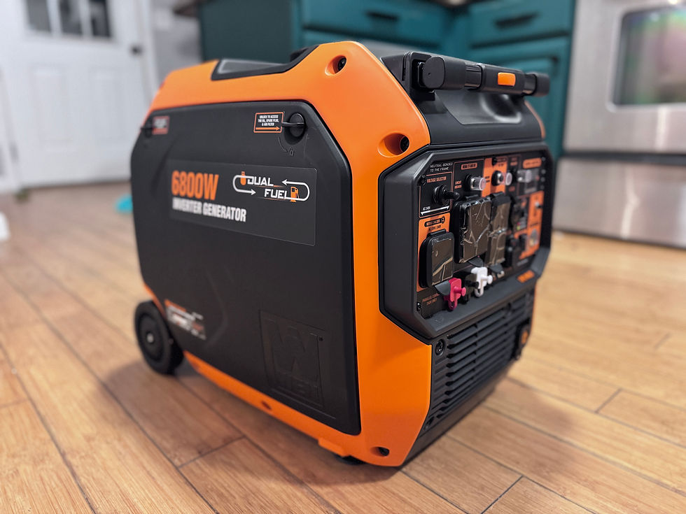 Portable 6800W dual fuel inverter generator rental CT