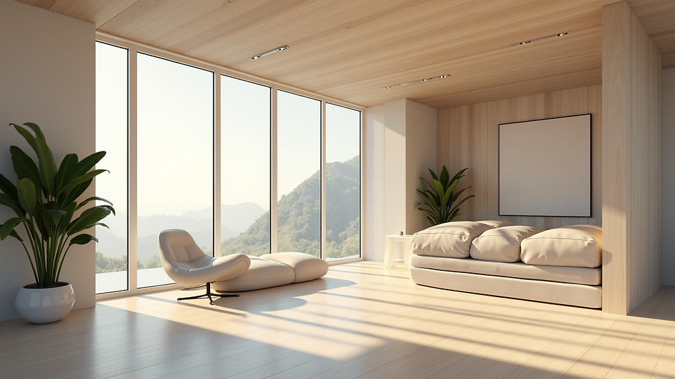 Close-up view of a 3D modeled architectural interior in 3ds Max