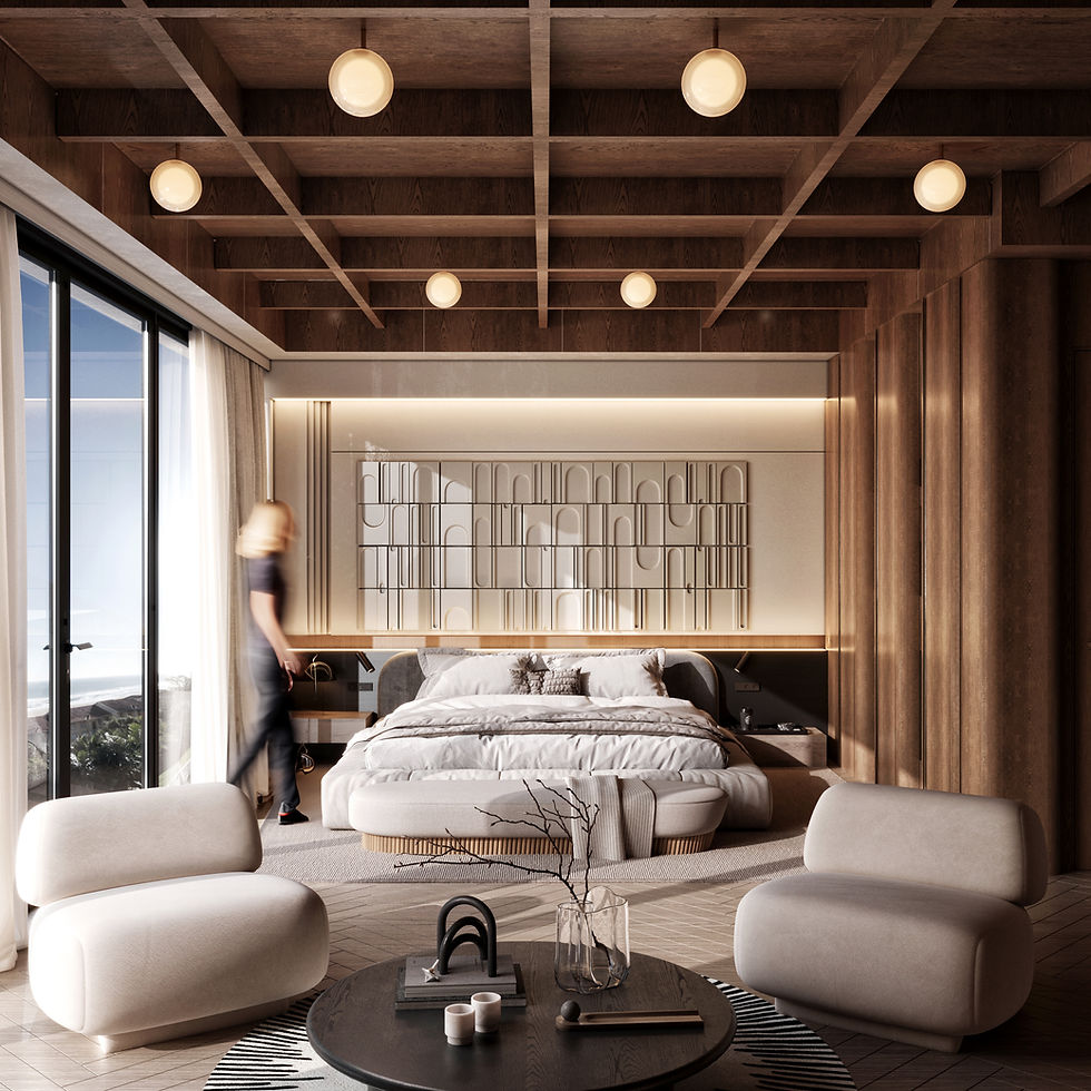 Yüksek açıdan 3ds Max ile hazırlanmış iç mekan görselleştirmesi