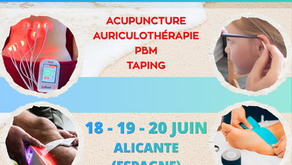 Séminaire Intensif Acupuncture et Auriculothérapie à Alicante, intégrant la pratique réelle avec PBM etTaping