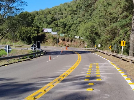 DNIT realiza melhorias na sinalização da BR-287 no trevo de acesso a Jaguari