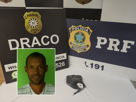 DRACO Santiago prende homem com meio quilo de cocaína; Droga renderia R$ 50mil se comercializada