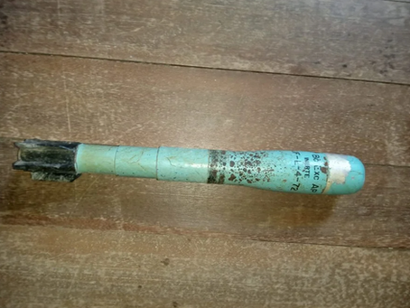 Idosa acha bomba do Exército durante faxina em casa na área rural de Novo Hamburgo