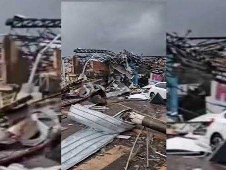 Tornado destruiu 80% de cidade do Paraná