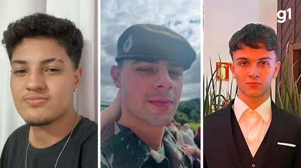 Davi Adrian da Silva, Eduardo Hoffmeister e Vitor Golfetto - Fotos: Arquivo pessoal - Montage: G1 RS