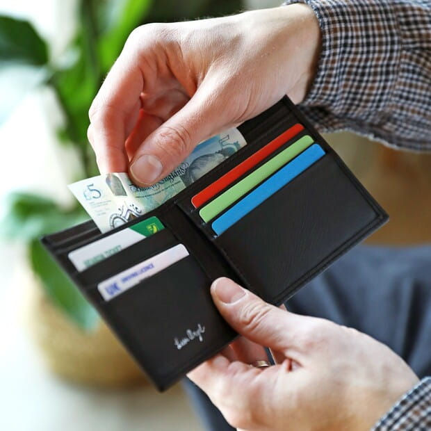 Thumbnail: Men's Leather Wallet in Black