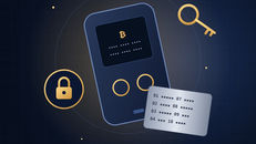Carteira física de bitcoin com placa de aço para seed, cadeado e chave