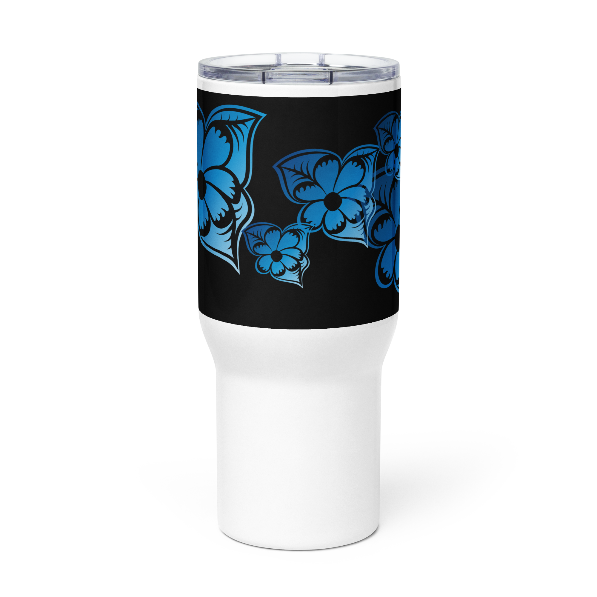 Travel Mug Large Print Sky Blue
