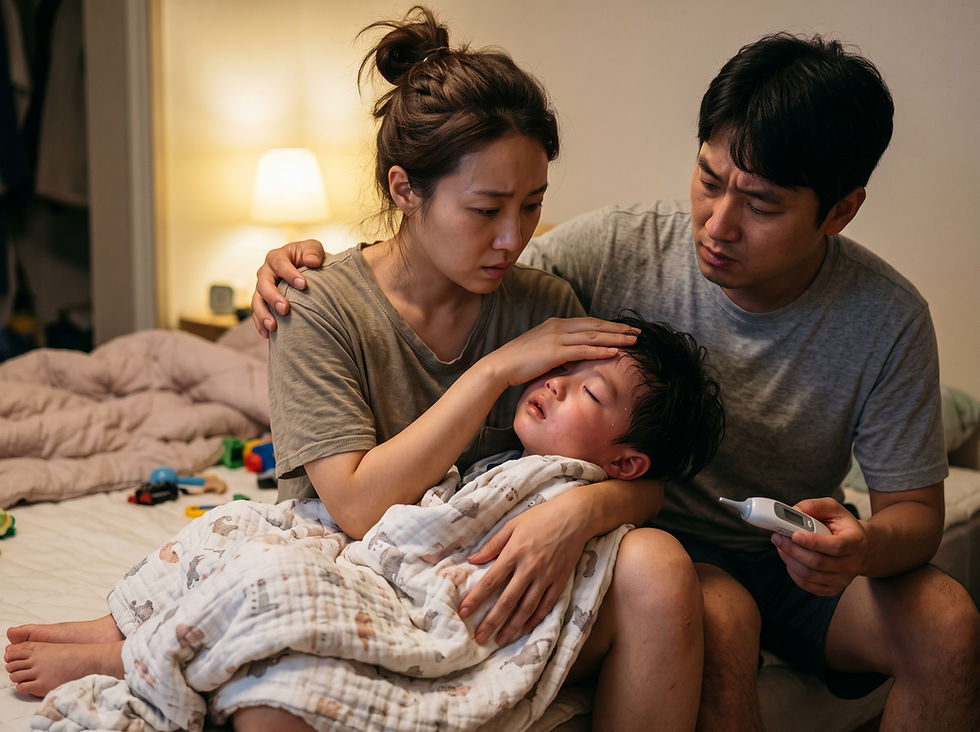 Q: 아이가 3일째 39도 이상의 고열이 나고 해열제를 먹여도 떨어지지 않는데 응급실에 가야 할까요?