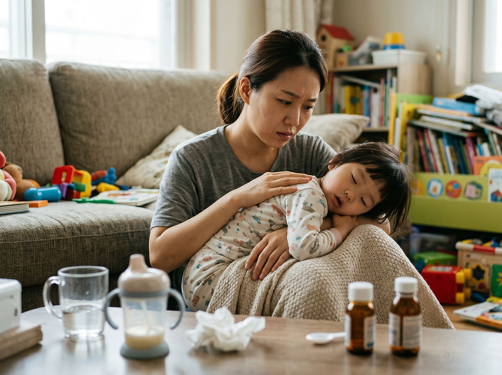 Q: 아이에게 지사제를 먹였는데 비염약은 언제 먹여야 하나요? 복용 간격이 궁금합니다.