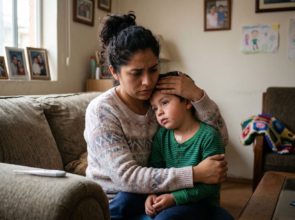 P: Mi hijo tuvo fiebre una semana después de un procedimiento de CIA y toma aspirina. ¿Qué debo hacer?