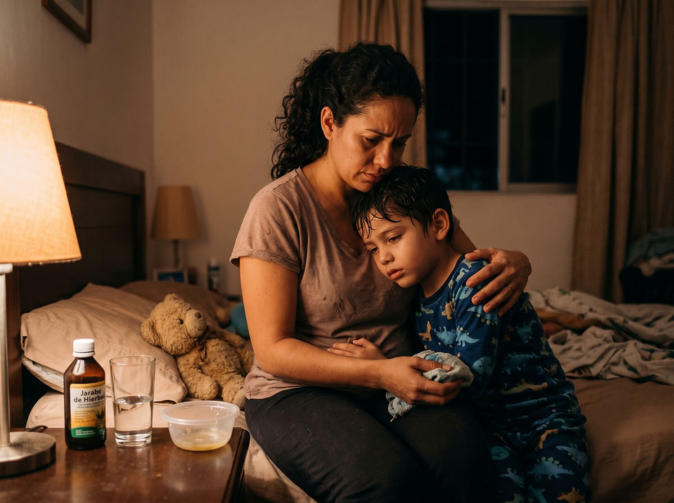 P: Mi hijo ha tenido flema persistente por 3 meses tras una neumonía. ¿Deberíamos ir a un hospital universitario? ¿Qué pruebas se necesitan?