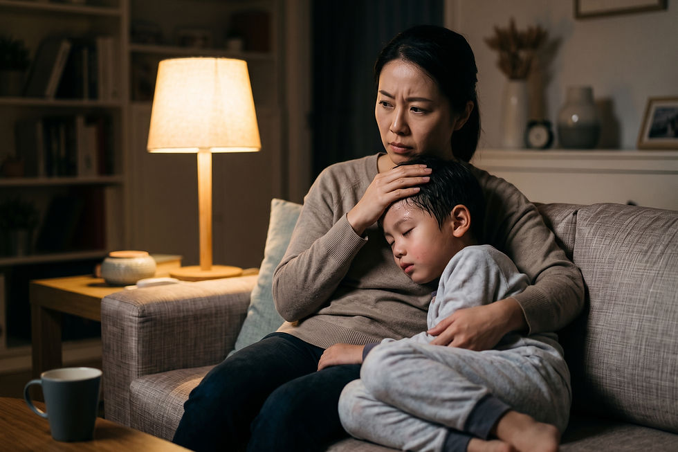 Illustration for the question: Why does my child have a persistent low-grade fever for 8 days after nasal bone surgery?