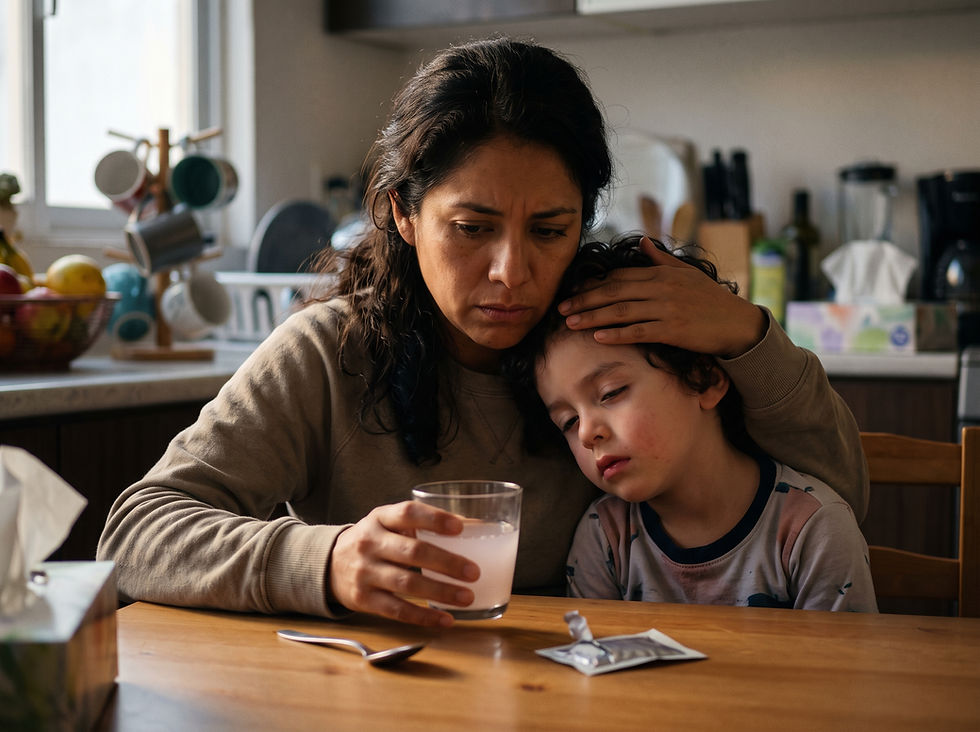 P: ¿Está bien mezclar el medicamento en polvo para la fiebre con agua por adelantado o perderá su eficacia?