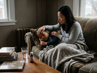 Q: Can temporary fatigue cause mild fever and body aches in a child without cold symptoms?