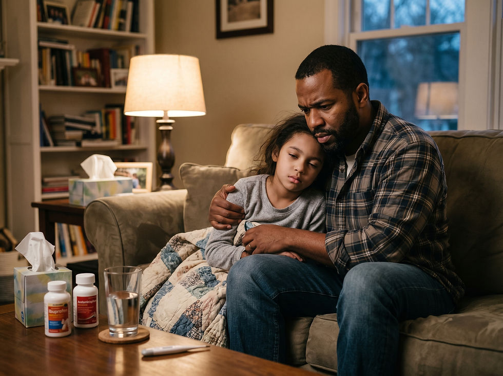 Q: My daughter has a fever, chills, and left flank pain after a negative flu test. Should she be retested for the flu?
