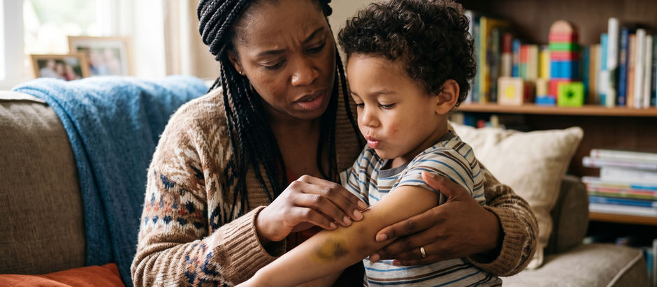 Q: Can I apply a cooling gel patch on my child's bruise?