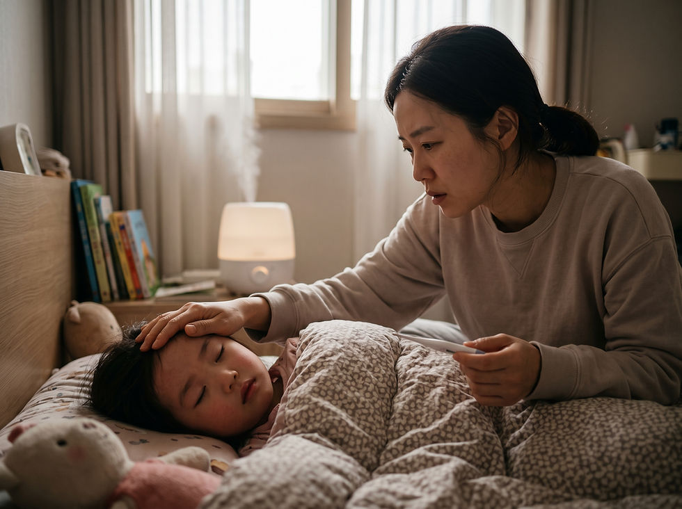 Q: 고열에서 미열로 떨어졌다가 다시 열이 오르는데, 오늘 병원에 가봐야 할까요?
