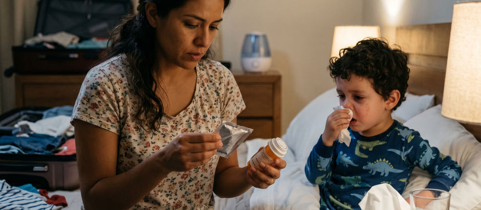 P: ¿Puedo darle a mi hijo de 5 años solo el antibiótico en polvo sin el jarabe para la tos?