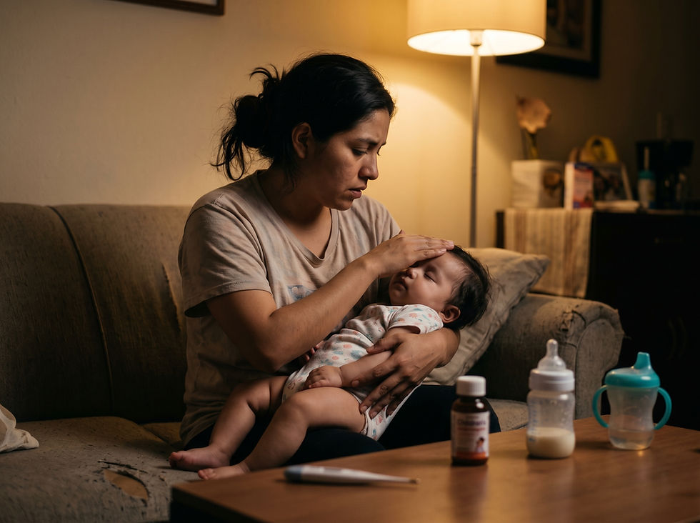P: Mi bebé de 8 meses tiene gastroenteritis, resfriado y fiebre. ¿Puedo alternar antipiréticos e hidratar con fórmula en lugar de agua?