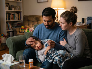Q: My child has a sudden high fever of 39.4°C on day 4 of taking antibiotics for tonsillitis. Should we see a doctor immediately?