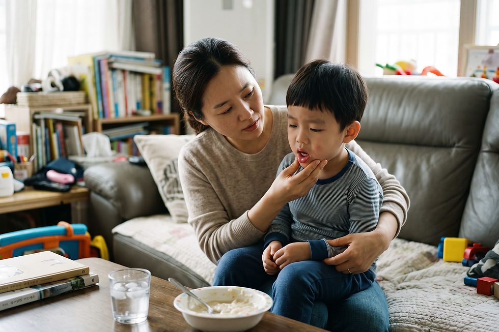 의사 답변 일러스트: 10살 아이가 한 달에 한 번씩 혓바늘이 생기는데 어디에 문제가 있는 걸까요?